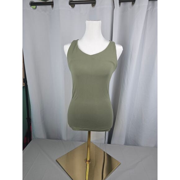 Prana Verana Tank, Size M, V Neck Strappy Back‎ Yoga Top, Green - Picture 4 of 16